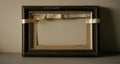 Awaiting Art - Empty Frame with Tape Royalty Free Stock Photo