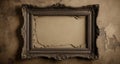 Awaiting Art - Empty Frame on Wall Royalty Free Stock Photo