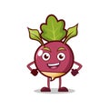 Awake Beetroot Excelling in Cheerleading Royalty Free Stock Photo