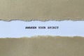 awaken your spirit on white paper