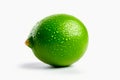 Zesty Citrus Delight: Fresh Lime on a White Background