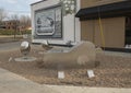 Awakening, the birth of the the giant robot Travel Man in Deep Ellum, Dallas, Texas