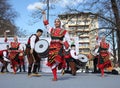 Awakening with horo - Bulgarian traditional dance Royalty Free Stock Photo