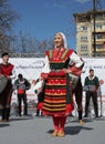 Awakening with horo - Bulgarian traditional dance Royalty Free Stock Photo