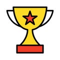 Award, best Isolated Vector Icon that can be easily modified or edited Royalty Free Stock Photo