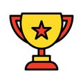 Award, best Isolated Vector Icon that can be easily modified or edited Royalty Free Stock Photo