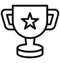 Award, best Isolated Vector Icon that can be easily modified or edited Royalty Free Stock Photo
