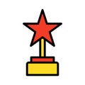 Award, best Isolated Vector Icon that can be easily modified or edited Royalty Free Stock Photo