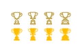 Award Champion trophy icons set Royalty Free Stock Photo