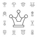 Award, crown flat vector icon in awards pack