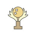 Award, cup icon. Simple outline colored vector of award icons for ui and ux, website or mobile application