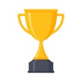Award cup vector icon. Trophy award cup gold prize champion win victory Royalty Free Stock Photo