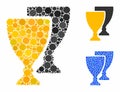 Award cups Mosaic Icon of Circle Dots Royalty Free Stock Photo