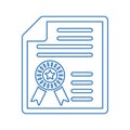 Award, diploma, education, certificate outline icon