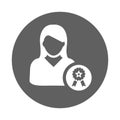 Award, employee, manager icon. Gray vector design