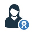 Award, employee, manager icon. Simple vector design