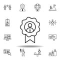 Award, employee, worker icon. Set of hr elements. Can be used for web, logo, mobile app, UI, UX