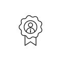 Award, employee, worker icon on white background. Can be used for web, logo, mobile app, UI, UX