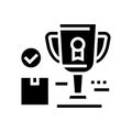 award fast delivery glyph icon vector illustration Royalty Free Stock Photo