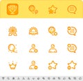 Award first place icons set