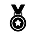 Award glyph flat vector icon Royalty Free Stock Photo