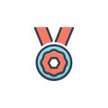 Color illustration icon for Award, reward and medal Royalty Free Stock Photo