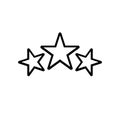 Award icon, stars logo in line style Royalty Free Stock Photo