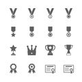 Award icons set