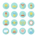 Award icons. Vector colorful set of prizes and