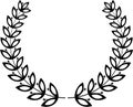 Award laurel decoration element. Laurel wreath. First place award.