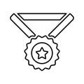 Award, medal icon. Line icon, outline symbol