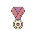 Award, medal icon. Simple outline colored vector of award icons for ui and ux, website or mobile application