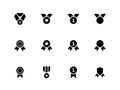 Award and medal icons on white background.