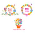 Award for mom with flowers Royalty Free Stock Photo