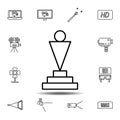 award movie icon. Simple thin line, outline vector element of Cinema icons set for UI and UX, website or mobile application Royalty Free Stock Photo