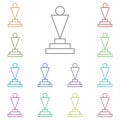 Award movie multi color icon. Simple thin line, outline vector of cinema icons for ui and ux, website or mobile application Royalty Free Stock Photo