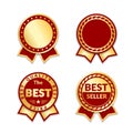 Award ribbon the best seller set Royalty Free Stock Photo