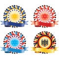 Award ribbon rosettes. Royalty Free Stock Photo