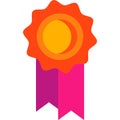 Award rosette icon qualify medallion prize vector Royalty Free Stock Photo