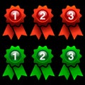 Award rosettes