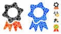 Award Seal Composition Icon of Round Dots Royalty Free Stock Photo