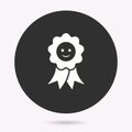 Award smile - vector icon. Illustration isolated. Simple pictogram