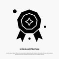 Award, Star, Prize solid Glyph Icon vector Royalty Free Stock Photo