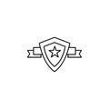 Award, star, shield, ribbons icon. Simple thin line, outline vector of awards icons for ui and ux, website or mobile application