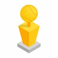 Award tennis ball trophy cup icon