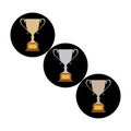 award trophies vector illustrations