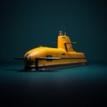 Award-winning Advertising Photography Of Submarine On Solid Background