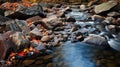 Award-winning Crag Stream Photography In Fall Time