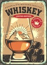 Award winning hand crafted whiskey retro sign