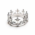 Award-winning Sterling Silver Crown On White Background Photo